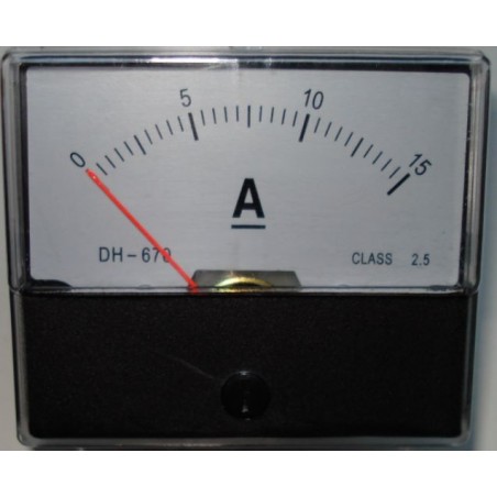 Amperemeter inbouw 15A DC