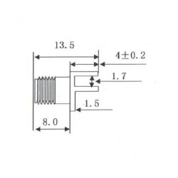 RP SMA pcb connector female