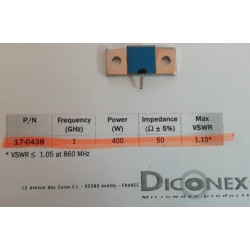 Diconex 400 Watt 50 Ohm rf resistor