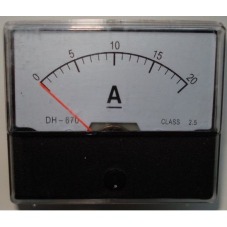 Amperemeter inbouw 20A DC